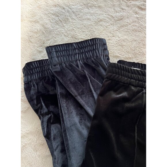 Tractr Womens Black Velvet Jogger Pants Size 14/32 Elastic Waist Pockets Lounge - Picture 6 of 9